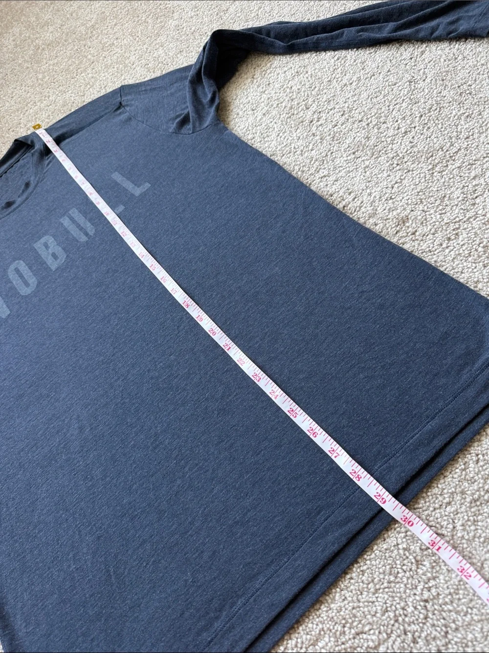 Nobull Navy Blue Athletic Soft Long Sleeve Crewneck Tee